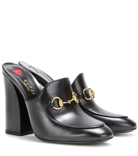 gucci julie princetown leather block-heel mules|gucci mules for sale.